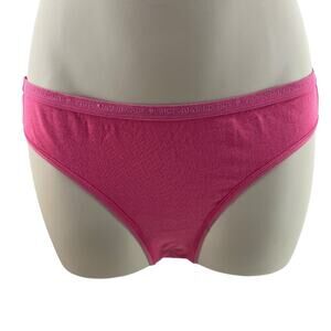 Victoria's Secret Solid Pink Cotton Bikini Panty Womens Size Medium